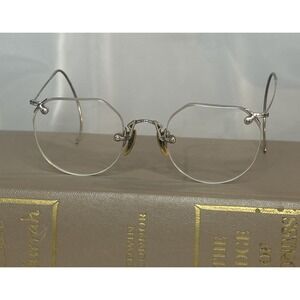 Antique Shur-On Gold Filled Pince Nez Eyeglasses w/ Case NYC